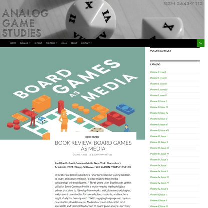 Book Review: Board Games as Media | Analog Game Studies