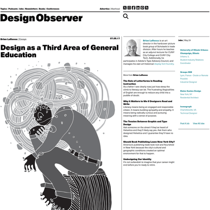 Design as a Third Area of General Education
