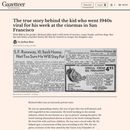 The true story behind the kid who went 1940s viral for his week at the cinemas in San Francisco - Gazetteer SF