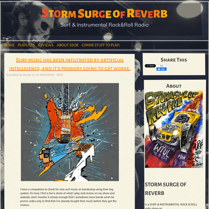 Surf music has been infiltrated by artificial intelligence, and it's probaby going to get worse. | Storm Surge of Reverb