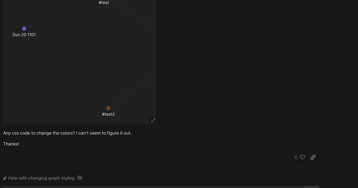 Is there a way to change the color of the nodes in graph view help