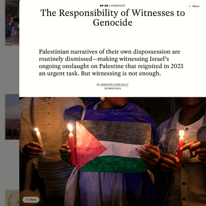 The Responsibility of Witnesses to Genocide