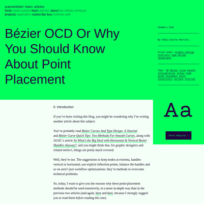 Bézier OCD Or Why You Should Know About Point Placement | Learn - Scannerlicker!