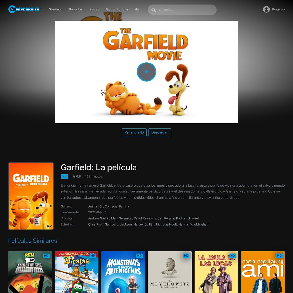 Ver Garfield (2024) Online en Español y Latino - Película Completa | Are.na