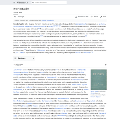 Intertextuality - Wikipedia