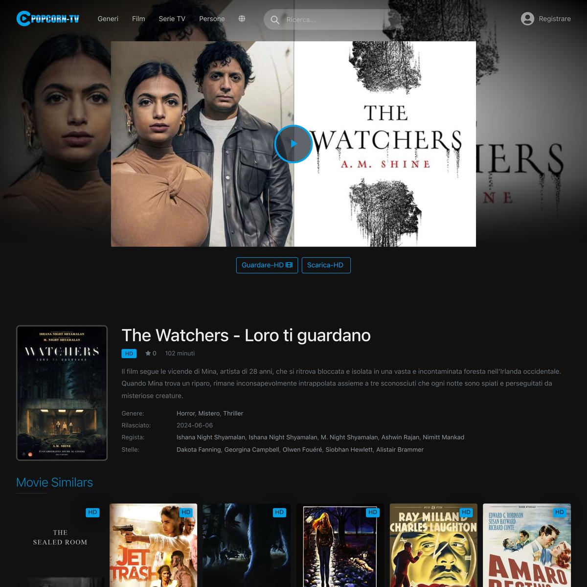 ☑ Film The Watchers - Loro ti guardano (2024) in Streaming ITA -  Altadefinizione | Are.na