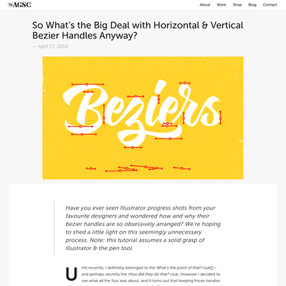 So What's the Big Deal with Horizontal &amp; Vertical Bezier Handles Anyway?