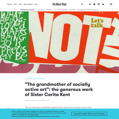 "The grandmother of socially active art": the generous work of Sister Corita Kent