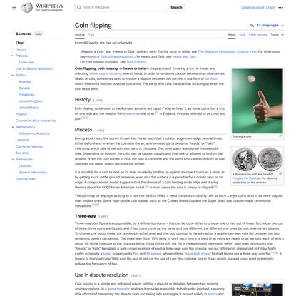 Coin flipping - Wikipedia