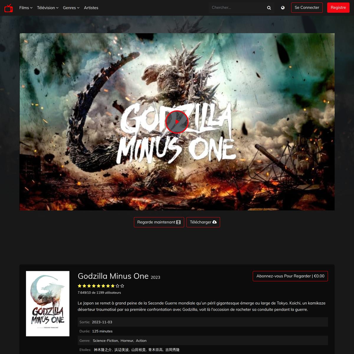 𝐕𝐎𝐈𝐑,!! — Godzilla Minus One en Streaming-VF en Français, 𝐂𝐎𝐌𝐏𝐋𝐄𝐓  𝐕𝐎𝐒𝐓𝐅𝐑 | Are.na