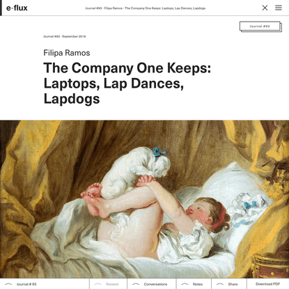 The Company One Keeps: Laptops, Lap Dances, Lapdogs