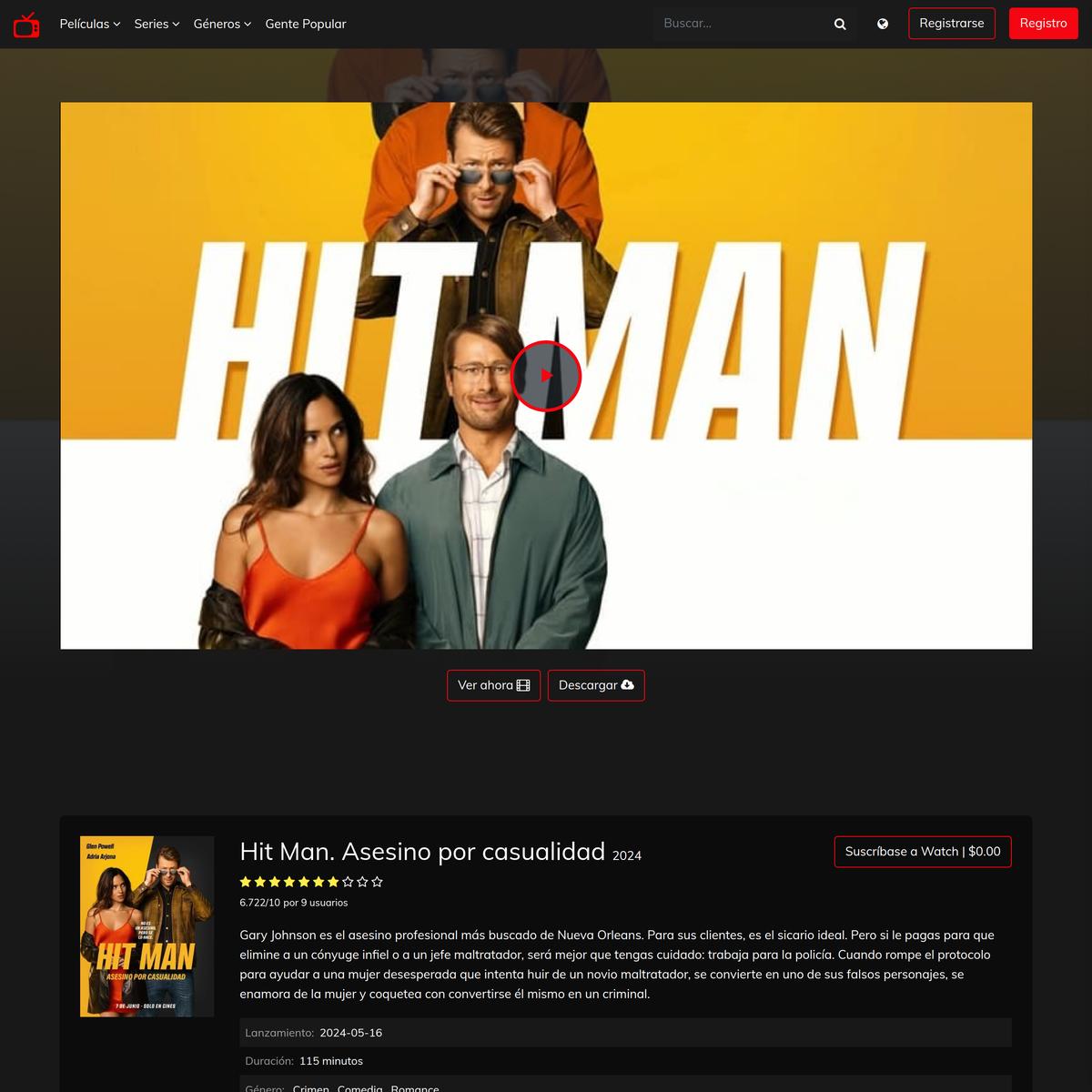 VER*Pelicula]] » Hit Man. Asesino por casualidad (.2024.) Online en Español  latino | Are.na