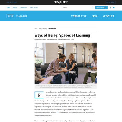 Ways of Being: Spaces of Learning - Art21 Magazine