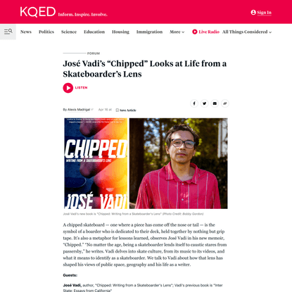 José Vadi’s “Chipped” Looks at Life from a Skateboarder’s Lens | KQED