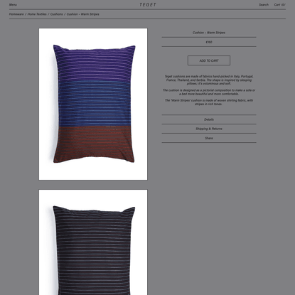 Cushion – Warm Stripes