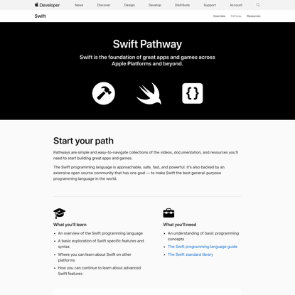 Swift Pathway - Swift - Apple Developer