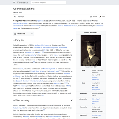 George Nakashima - Wikipedia