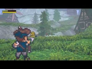 Pixel Art game in a 3D world. Small combat gameplay preview | EthrA Adventure/RPG game