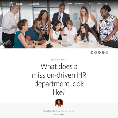 What does a mission-driven HR department look like?