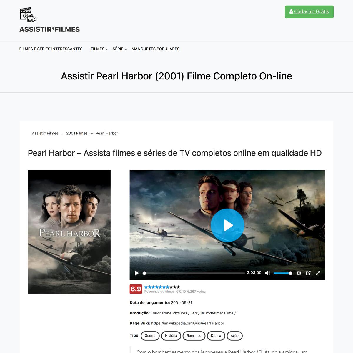 Assistir!~ Pearl Harbor Filme Completo Online Dublado | Are.na