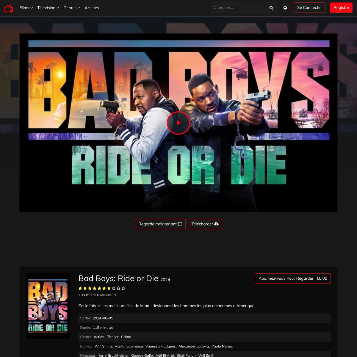 VOIR]!!— Bad Boys: Ride or Die Streaming Gratuit HD VF Complet [FR!] ou  VOSTFR | Are.na