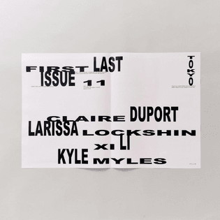 Type spread for @firstlast.us issue 11