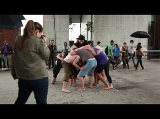 Simone Forti Huddle performance on the High Line