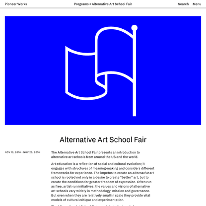 Alternative Art School Fair | Pioneer Works