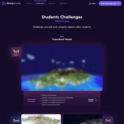 Procedural World Challenge — Three.js Journey