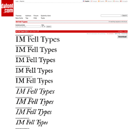 IM Fell Types Font | dafont.com