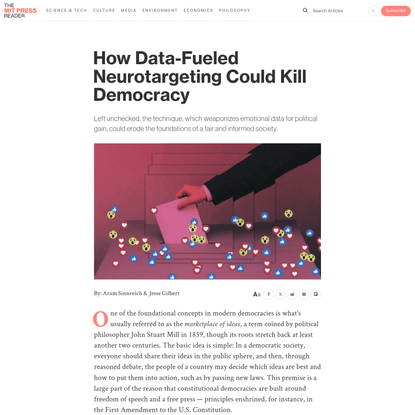 How Data-Fueled Neurotargeting Could Kill Democracy