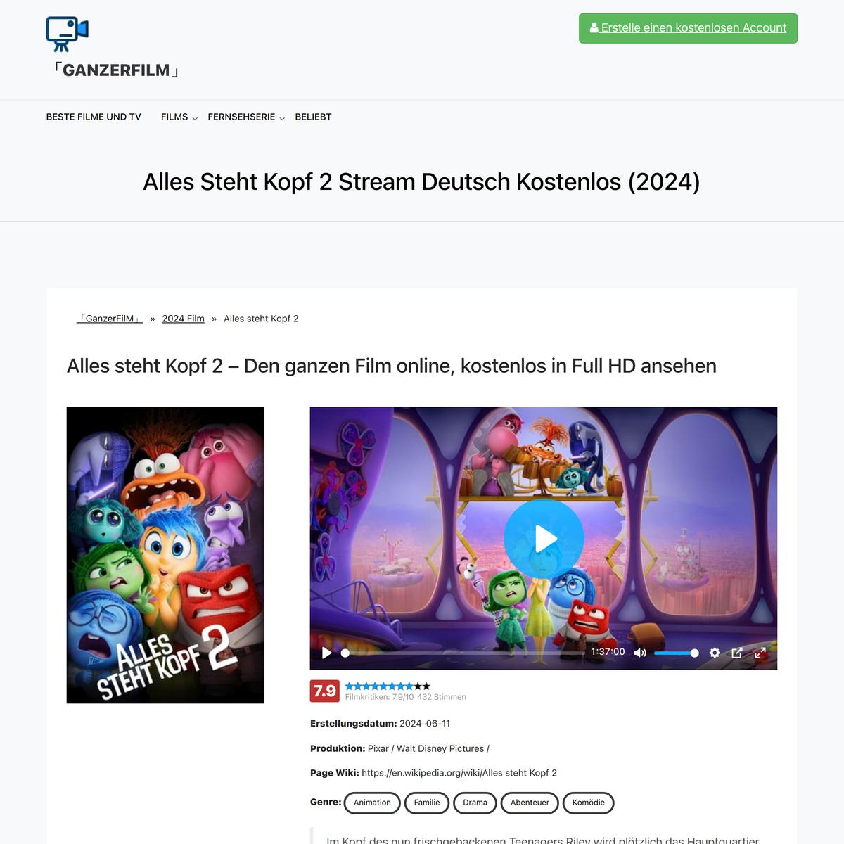 Stream▷ Alles Steht Kopf 2 auf Deutsch Filme | Are.na