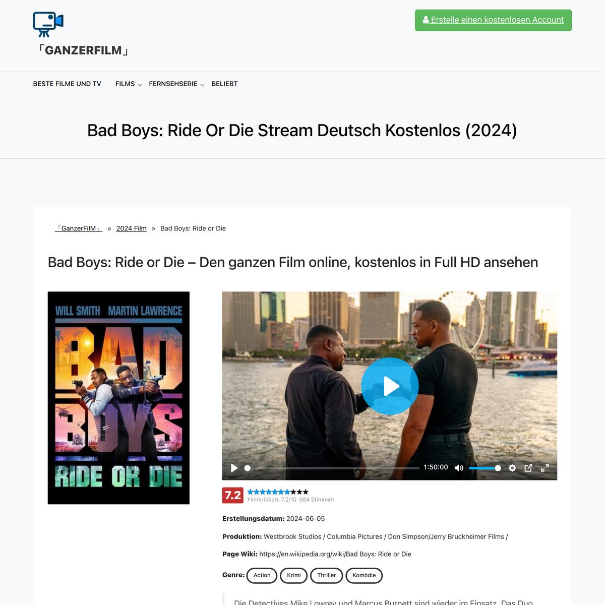 Stream:Film! Bad Boys auf deutsch kostenlos | Are.na