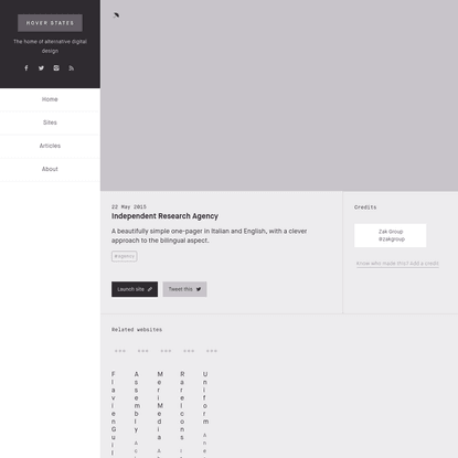Hover States / Independent Research Agency