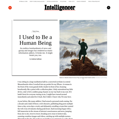 Andrew Sullivan: My Distraction Sickness - and Yours