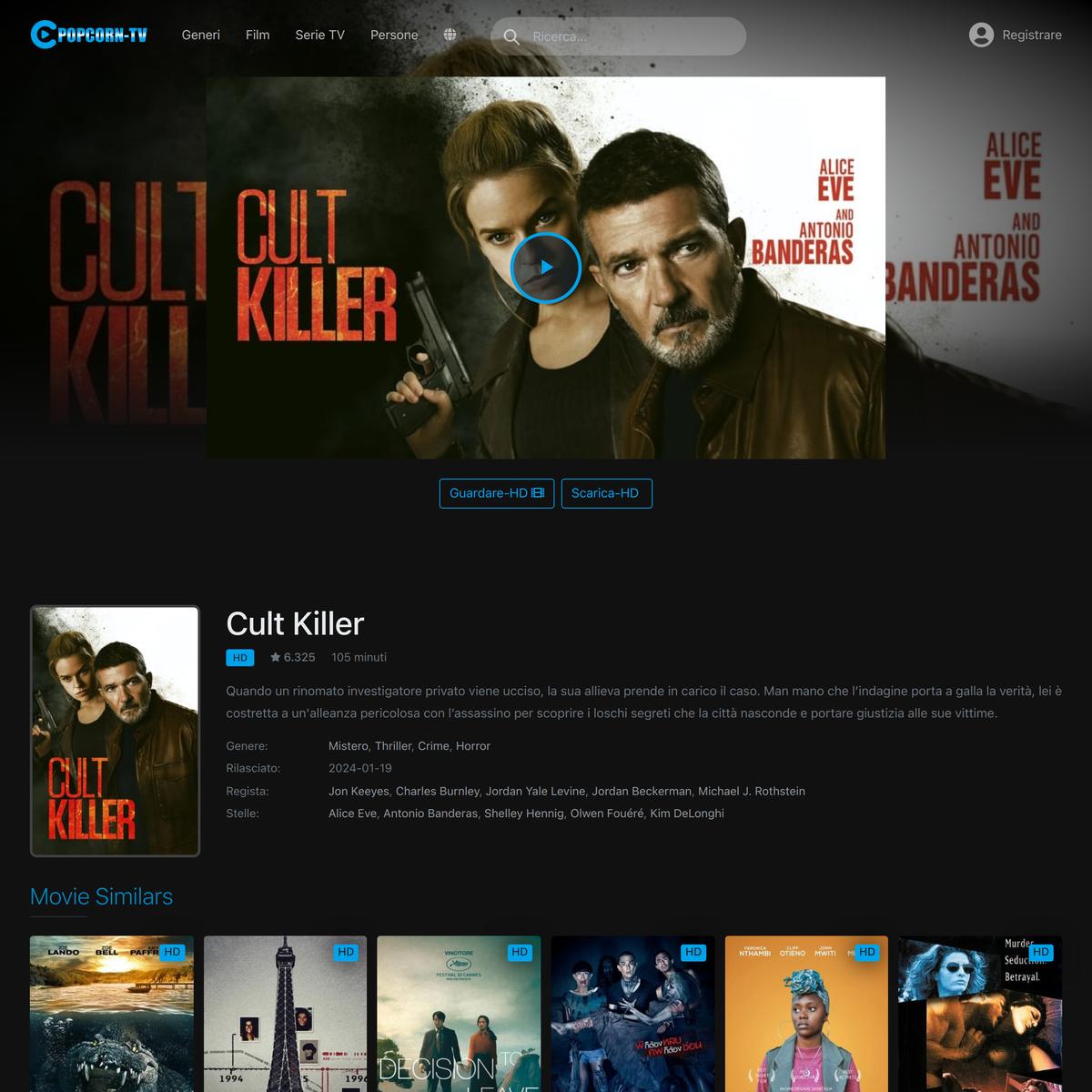 STREAMING ITA] Cult Killer CB01 || FILM in Altadefinizione, 4K HD | Are.na