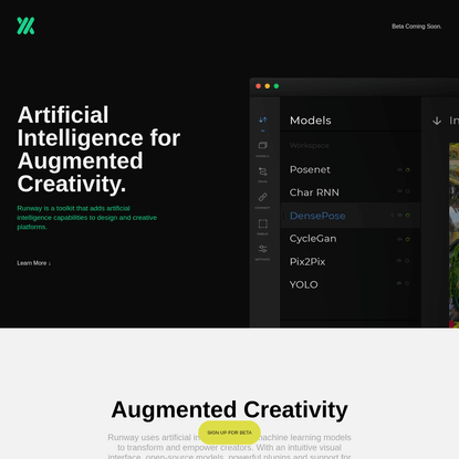 Runway: Artificial Intelligence for Augmented Creativity.