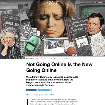 Not Going Online Is the New Going Online