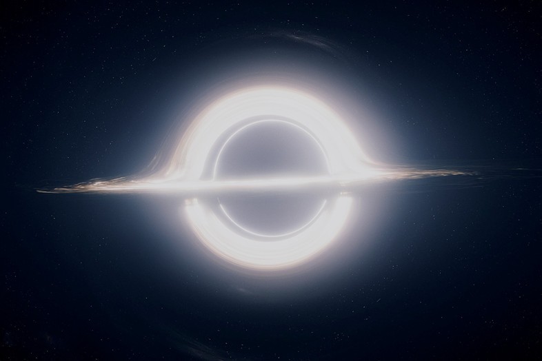 'Interstellar' rendering of a black hole