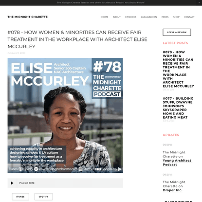 #078 - How Women &amp; Minorities Can Receive Fair Treatment in The Workplace with Architect Elise McCurley