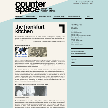 MoMA | Counter Space: the frankfurt kitchen