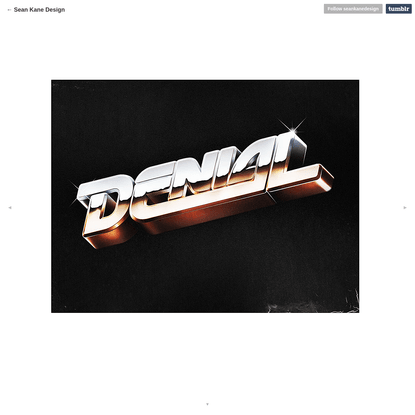 Sean Kane Design - Denial, classic chrome effect. This was an unused...
