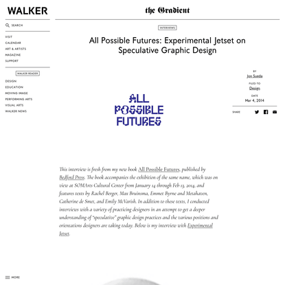 All Possible Futures: Experimental Jetset on Speculative Graphic Design
