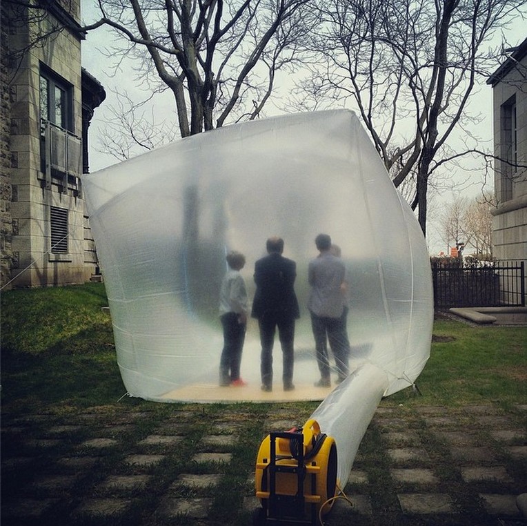 Jesse Seegers inflatable at Canadian Centre for Architecture, Montreal, 2014