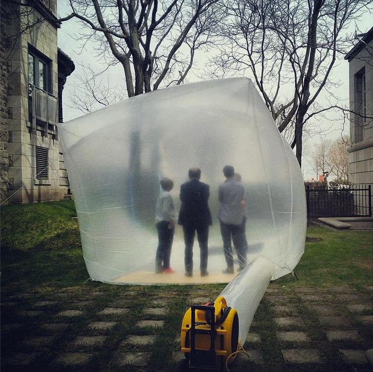 Jesse Seegers inflatable at Canadian Centre for Architecture, Montreal, 2014
