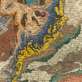 Geological map, England, Wales.