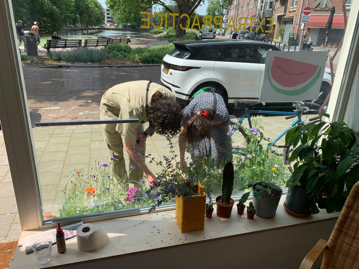 Jack and Emma in the garden