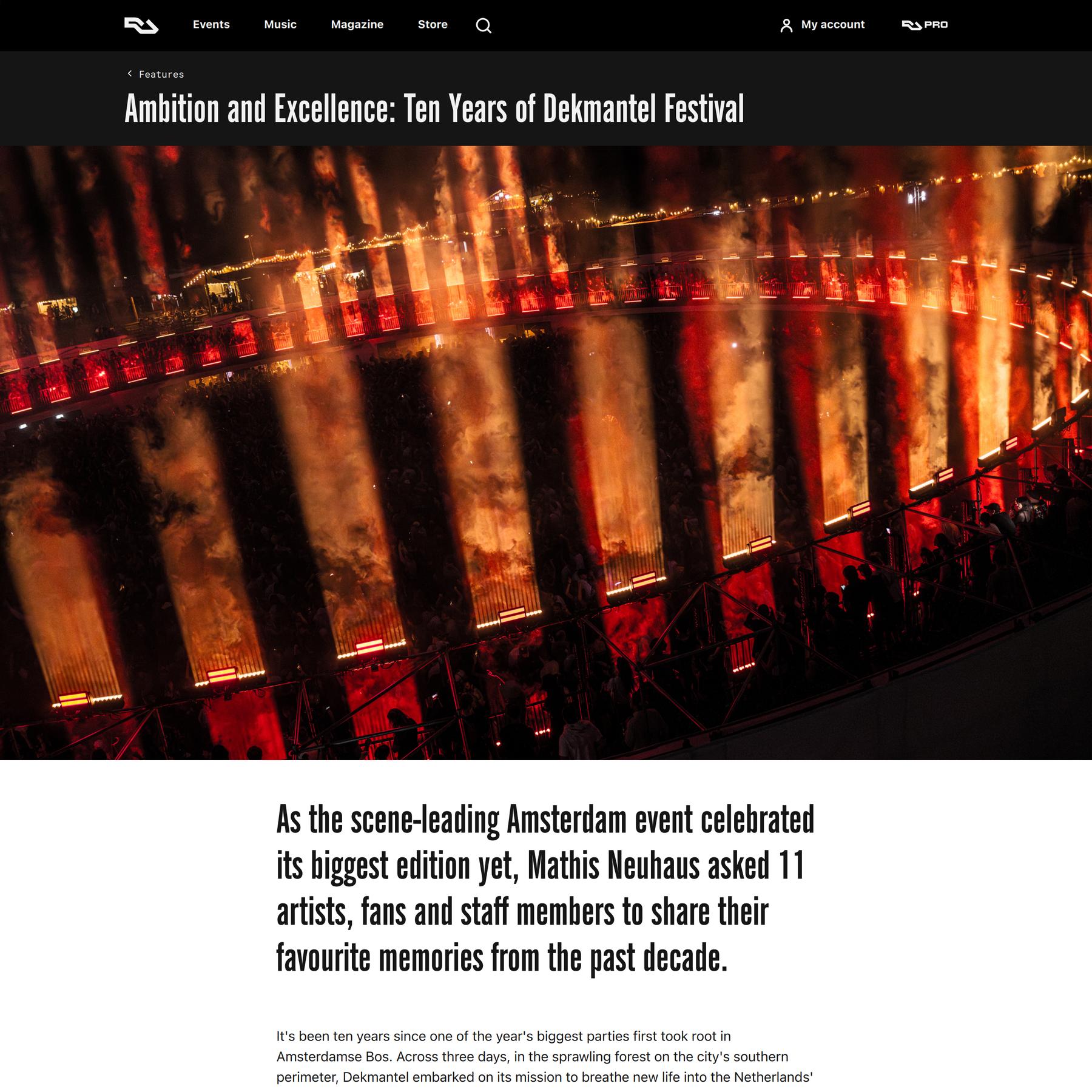 Ambition and Excellence: Ten Years of Dekmantel Festival · Feature ⟋ RA