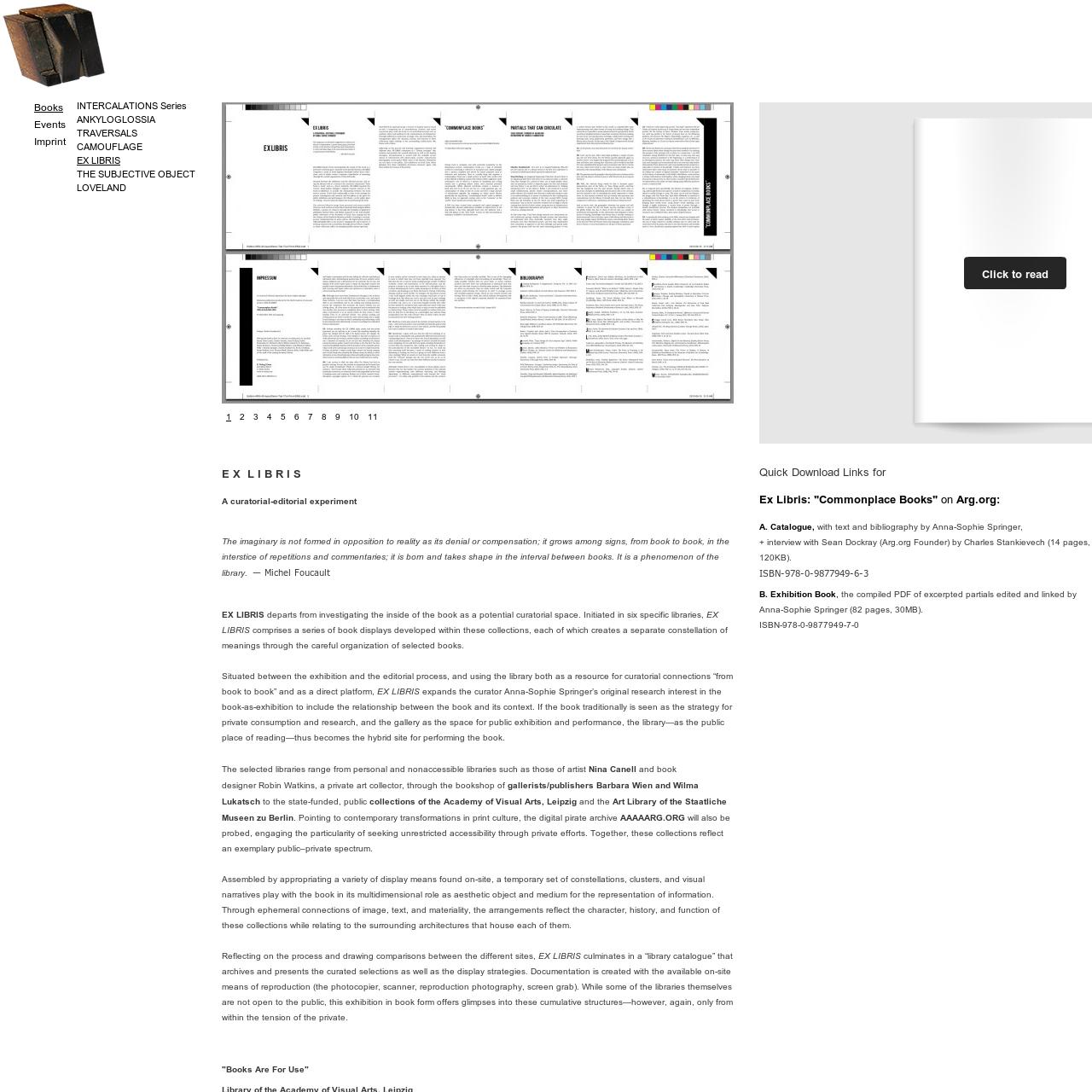 K. Verlag | Press / Books / EX LIBRIS