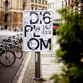 HGB Diploma Exhibitionist #poster in the #city of #Leipzig. Cowork with Gilberto Bianco #gilbertschneider #type #graphicdesi...